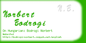 norbert bodrogi business card